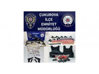 Çukurova polisi 20 ruhsatsız silah ele geçirirken 212 kişiyi de yakaladı