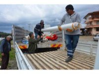 Alanya’da afetzede 51 üreticiye sera naylonu desteği