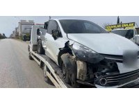 Kazada yaralanan anne kucağında çocukla gözyaşı döktü