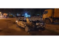 LPG dolumu esnasında alev alan araçtaki 3 kişi yaralandı