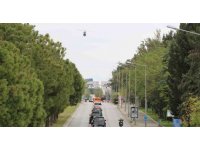 Antalya’da helikopter destekli polis korteji