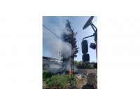 Kumlu’da çıkan bahçe yangını söndürüldü