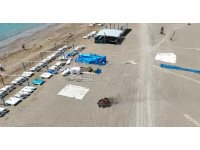 Sahilde yakılan çöpler jandarma ve itfaiyeyi alarma geçirdi