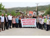 Belediye Başkanı taş ocağı eylemine katıldı