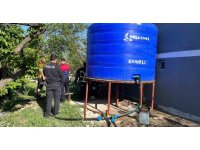 Su deposuna düşen kadını itfaiye kurtardı