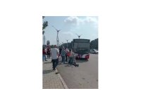 Otobüs şoförüne feci dayak kamerada