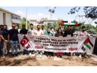 MEÜ’de bir grup öğrenci, İsrail’in Gazze’ye yönelik saldırılarını protesto etti