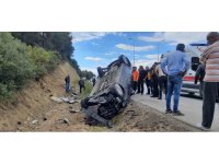 Burdur’da kontrolden çıkan otomobil şarampole devrildi: 1 yaralı