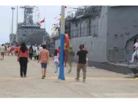 Alanya’da Sahil Güvenlik ve savaş gemileri vatandaşların ziyaretine açıldı