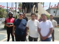 Alanya’da motokuryeler öldürülen meslektaşları Ata Emre Akman için toplandı