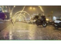 Meteorolojinin turuncu kodlu uyarı verdiği Hatay’da kuvvetli yağış etkili oldu