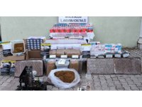 1 milyon 760 bin dolu makaron ve 180 kilo kıyılmış tütün ele geçirildi
