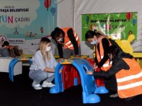 Muratpaşa, çadır kentte kreş ve oyun evi kurdu