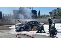 Kahramanmaraş’ta otomobil yangını