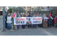 Alanya’da vatandaşlardan İsrail’in Gazze saldırılarına tepki