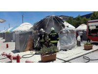 Çadırda çıkan yangın paniğe neden oldu