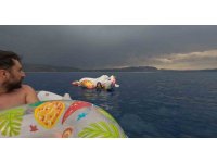 Salda gölünün ortasında can pazarı