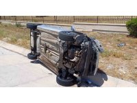 Burdur-Antalya kara yolunda kontrolden çıkan otomobil şarampole devrildi: 1 yaralı