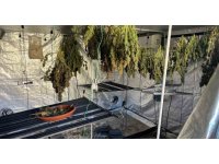 Yangın, uyuşturucu serasını ortaya çıkardı