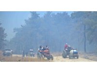 Orman yangınına çiftçi filosuyla müdahale