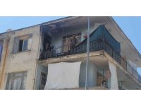 Evin balkonunda çıkan yangın ucuz atlatıldı