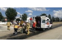 Isparta’da otomobil ile akülü bisiklet çarpıştı: 3 yaralı