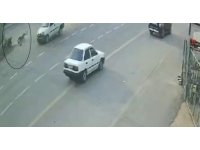 Feci kaza kamerada: Çarpışmanın etkisiyle metrelerce havaya uçan motosiklet sürücüsü öldü