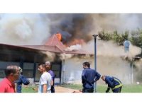 İşletmede çıkan yangında havadan ve karadan hızlı ilk müdahale ormanı kurtardı