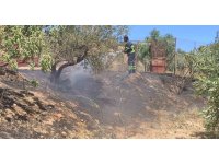 Belen’de çıkan bahçe yangınını itfaiye ekipleri söndürdü