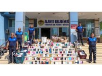 Alanya’da binlerce sahte parfüm imha edildi