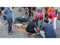 2 motosikletin kazasında 3 kişi yaralandı, kask takmayan sürücü ağır yaralandı