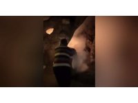 Osmaniye’de tarihi çınar ağacı içten içe yandı