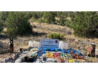 Kahramanmaraş’ta terör operasyonunda yaşam malzemeleri ele geçirildi