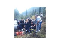 Burdur’da kontrolden çıkan otomobil şarampole devrildi, 1 yaralı