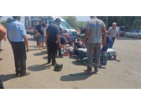 Motosikletle araç çarpıştı: 1 yaralı