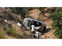 Takla atan araçtaki sürücü, kendisini kurtarmak isteyenlerden helallik istedikten sonra hayatını kaybetti