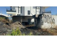 Bahçe temizliği için yakılan ateş konteyneri küle çevirdi