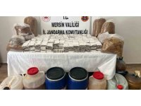 Mersin’de kaçak tütün, makaron ve sahte içki ele geçirildi