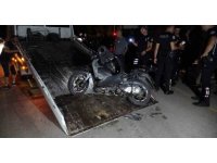 Polisin ’dur’ ihtarına uymayan motosikletli kaza geçirdi: 1’i ağır 2 yaralı