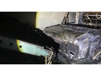 Antakya’da kamyonet alevlere teslim oldu