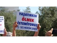 Mersin’de hemşire ve doktorun darp edilmesi protesto edildi