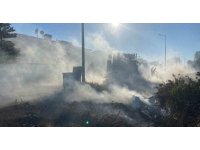 Bahçede yakılan ateş yangın çıkardı, golf arabası küle döndü