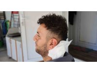 Ensesine yorgun mermi isabet eden 18 yaşındaki genç, 2 santimle ölümden döndü