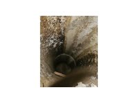 Atık su borusunda mahsur kalan kediyi itfaiye kurtardı