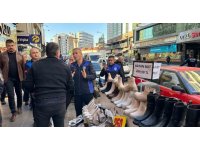 Adana’da zabıta ekiplerinden kaldırım işgaline yönelik denetim