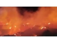 Fabrika bahçesinde çıkan yangın söndürüldü