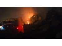 Çöplük alanda yangın çıktı