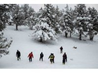 Mersin itfaiyesinden kar üstünde nefes kesen tatbikat