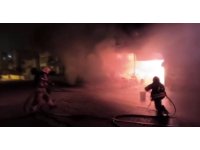 Alevlere teslim olan tamircideki 30 motosiklet yandı