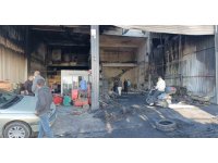 Sanayi sitesinde çıkan yangının verdiği zarar hava aydınlanınca ortaya çıktı